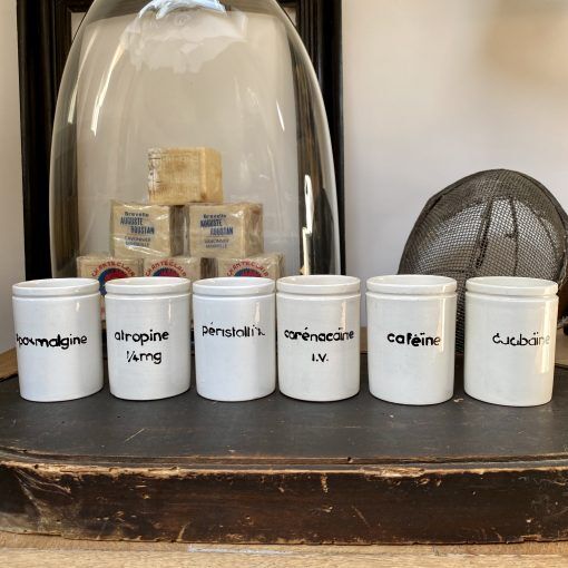 Set of 11 pharmacy jars