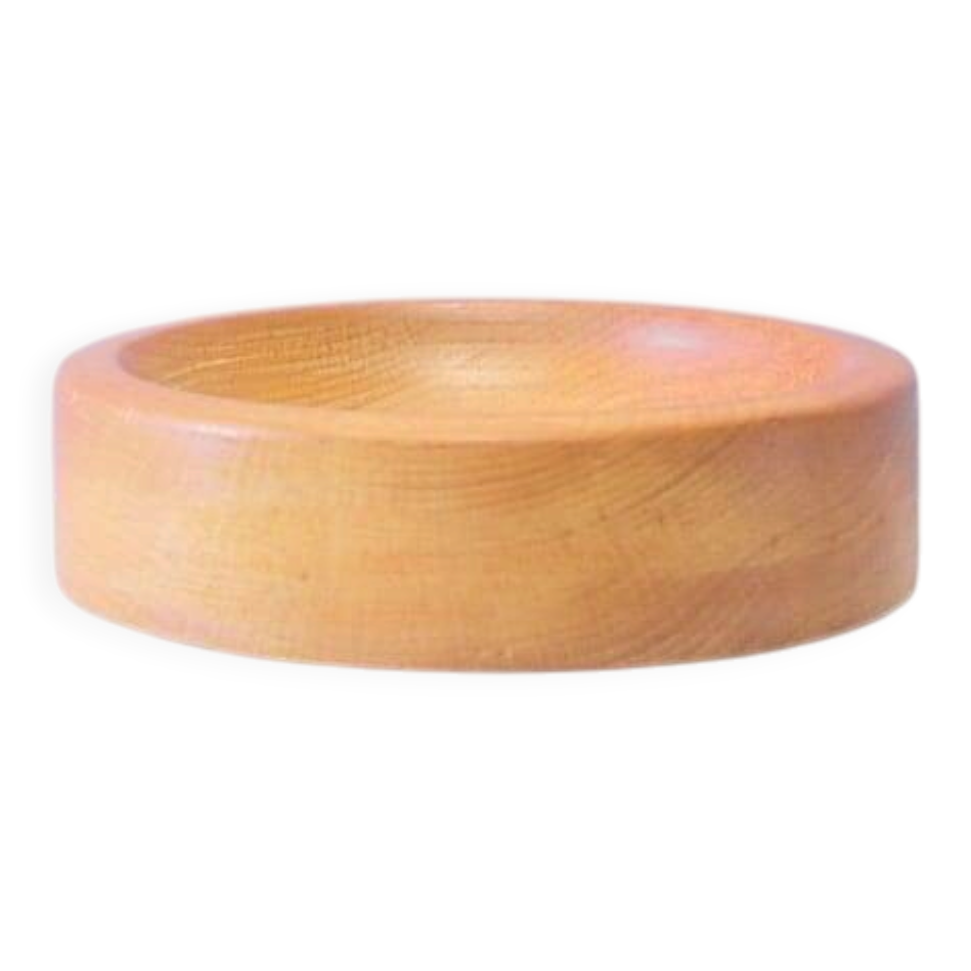 Vintage light wood brutalist bowl