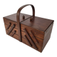 Travailleuse de table portative en bois vintage