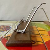 Pair of vintage wooden wall coat racks - double coat hook