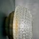 Vintage globe wall or ceiling light in molded diamond-point glass