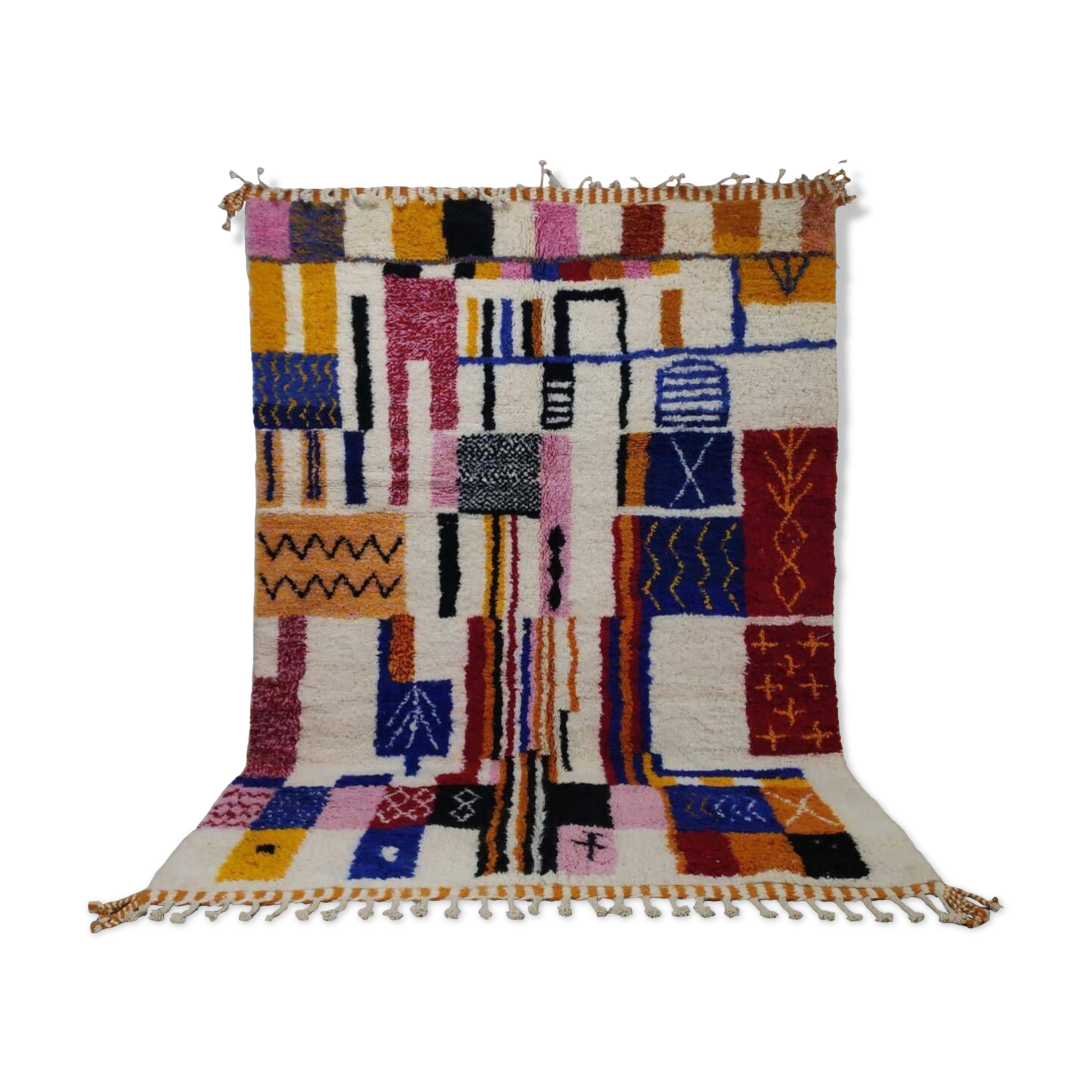 Handmade wool Berber rug 300X200 cm