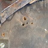 Art nouveau thonet stool bentwood and velvet