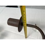 Contemporary rush and crystal flowers wall lamp