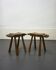 Pair of rustic stools in brutalist style
