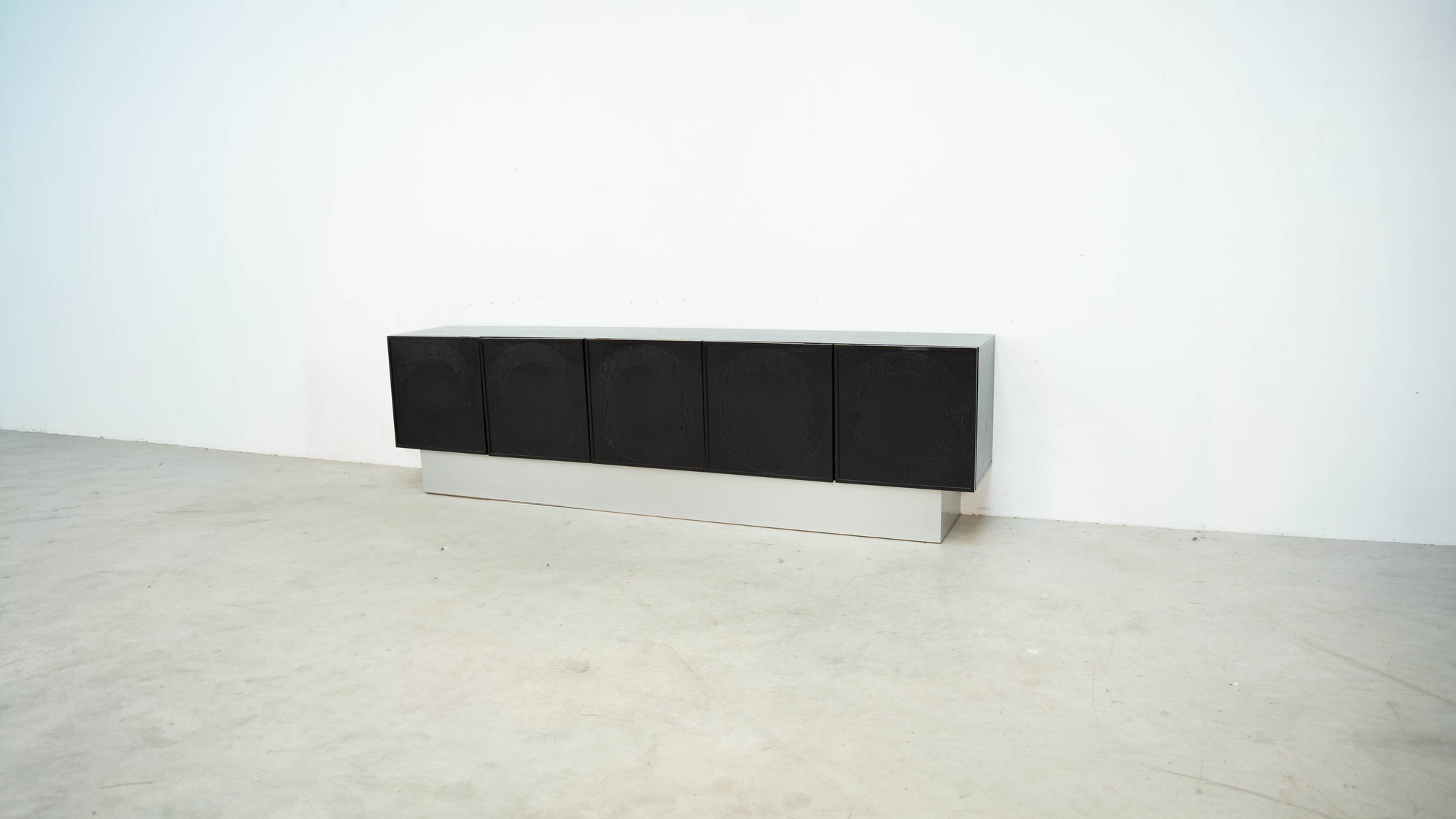 Black brutalist sideboard by Musterring
