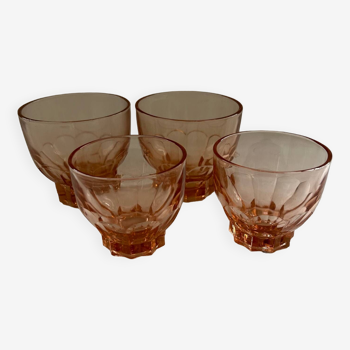 Set of assorted rosé glasses