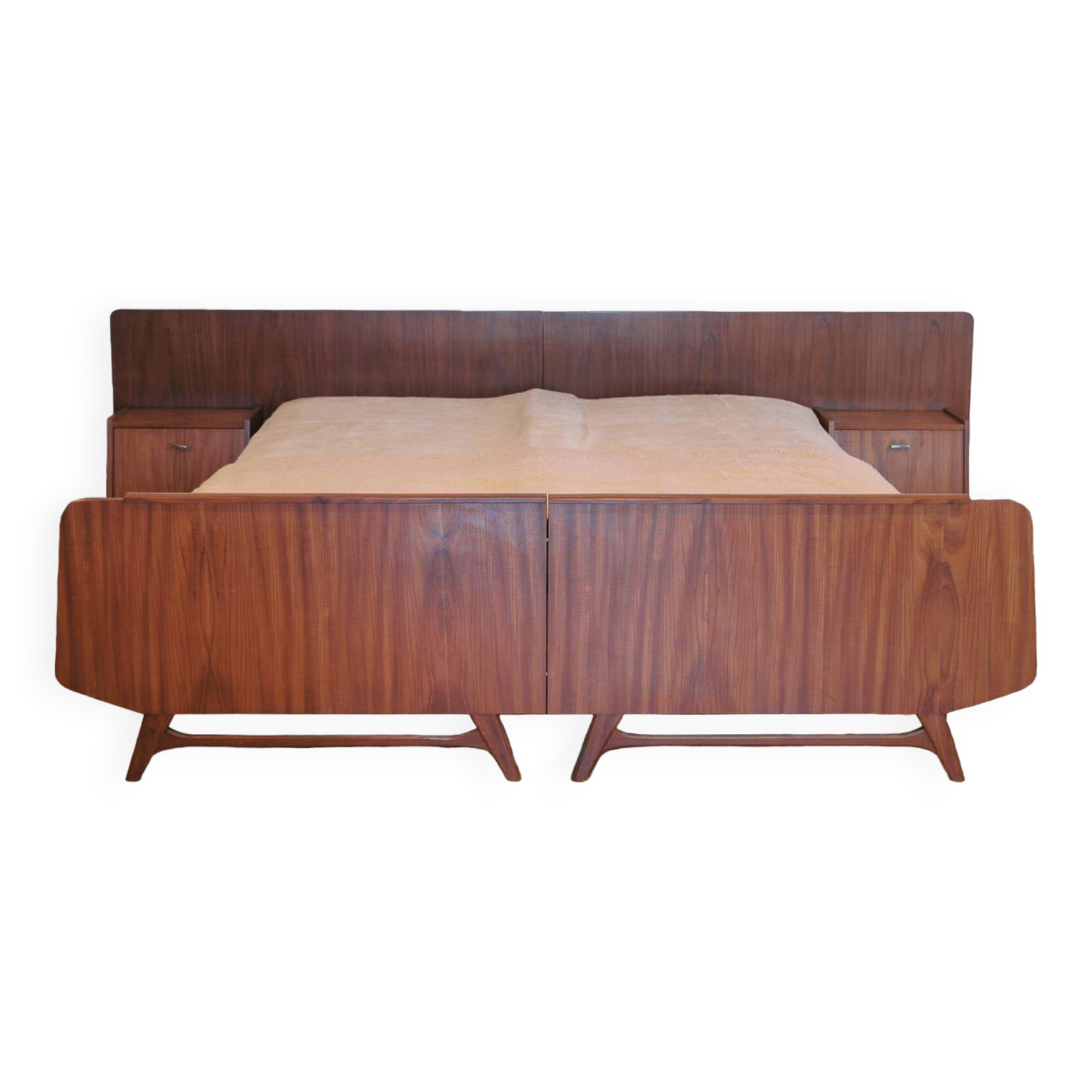 Vintage bed and bedside tables