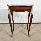 Small Living Room Table in Rosewood and Marquetry, Louis XV style, Napoleon III – Middle XI period