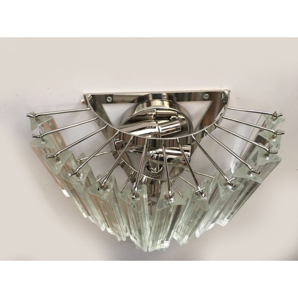 Twister triedro murano glass wall sconce