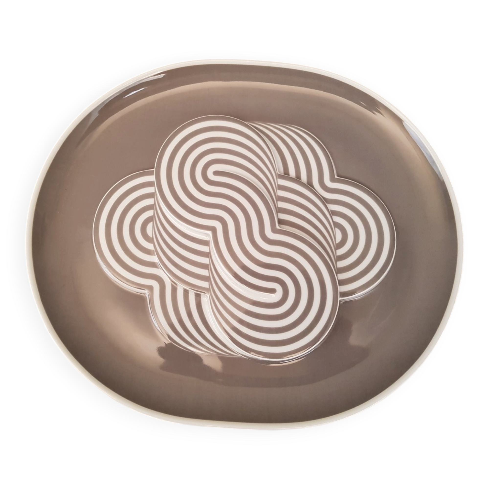 Wall plate in porcelain by Natale Sapone for Rosenthal, 1972