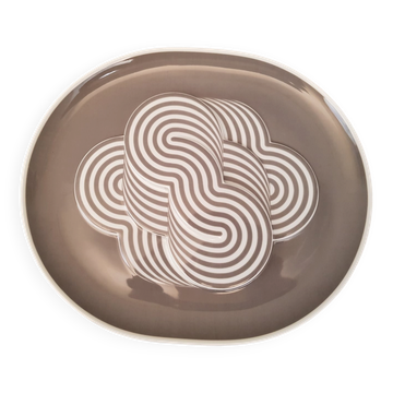 Wall plate in porcelain by Natale Sapone for Rosenthal, 1972