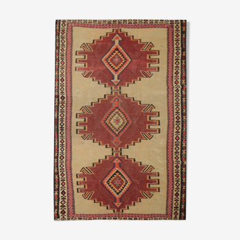 Vintage Persian Kilim Rug, Handwoven Flat-woven Carpet Area Rug- 175x295cm