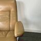 Mid-Century Scandinavian Leather Reclining Lounge Chair Chrome frame 1960s-