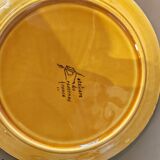 Vintage barbotine plates with fish decoration, 22 pieces.