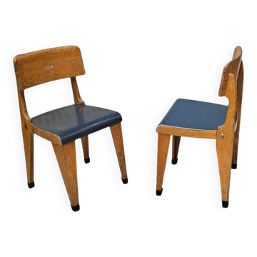2 x kids chair 1950s, original design Zabo kids chair