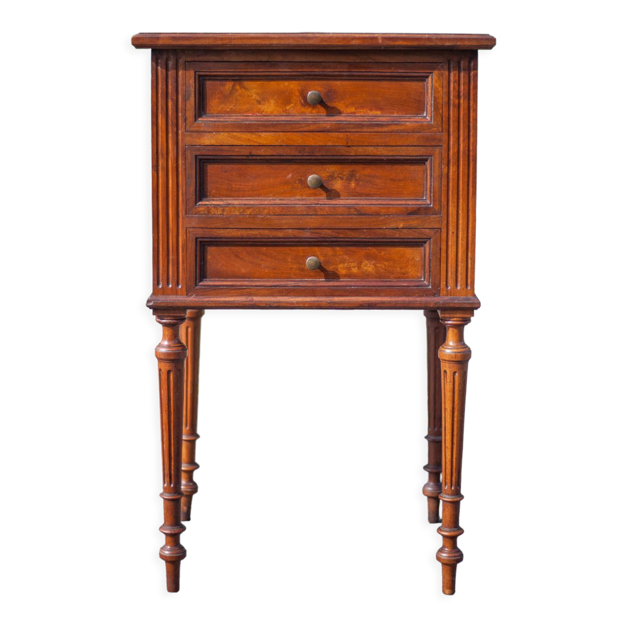 Vintage wood bedside table