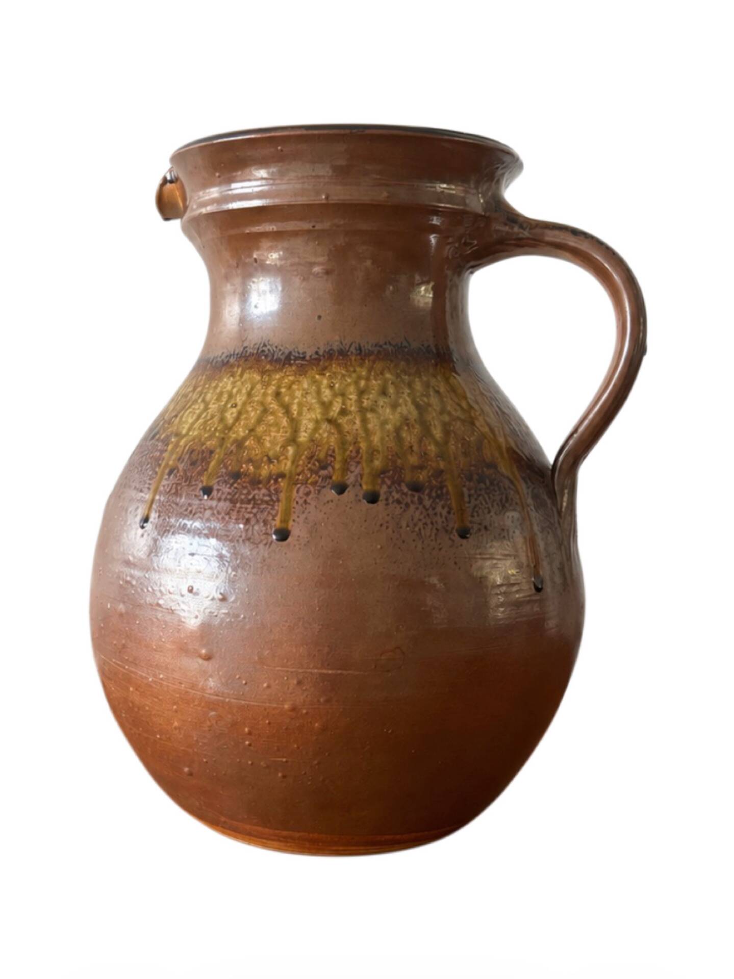 Large glazed stoneware pitcher XXL — Wabi-Sabi Spirit 1960-1
