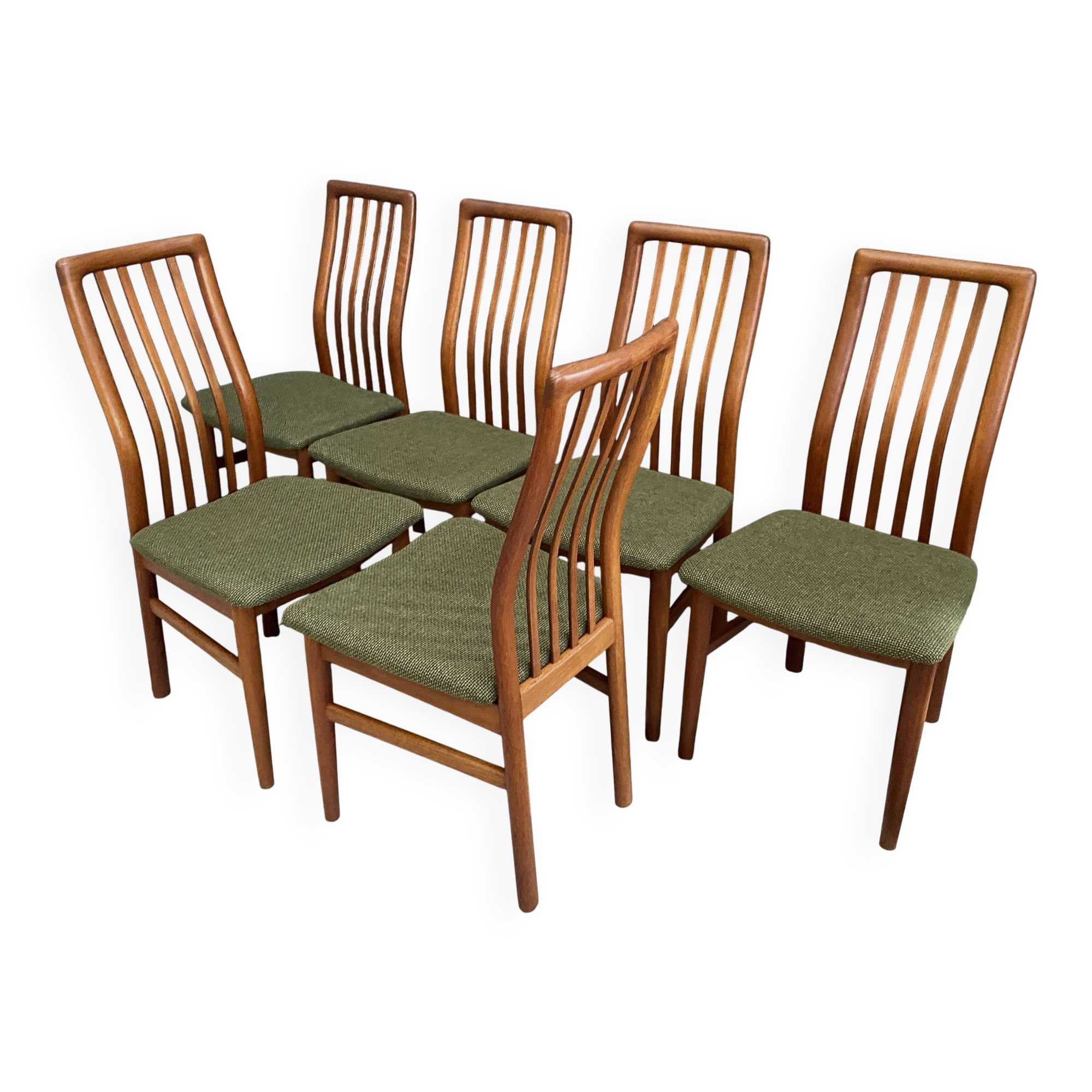 6 Teak dining chairs by Kai Kristiansen for Schou Andersen Denmark