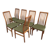 6 Teak dining chairs by Kai Kristiansen for Schou Andersen Denmark