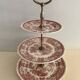 Display or cake holder in old Earthenware Villeroy and Boch, model Burgenland pink