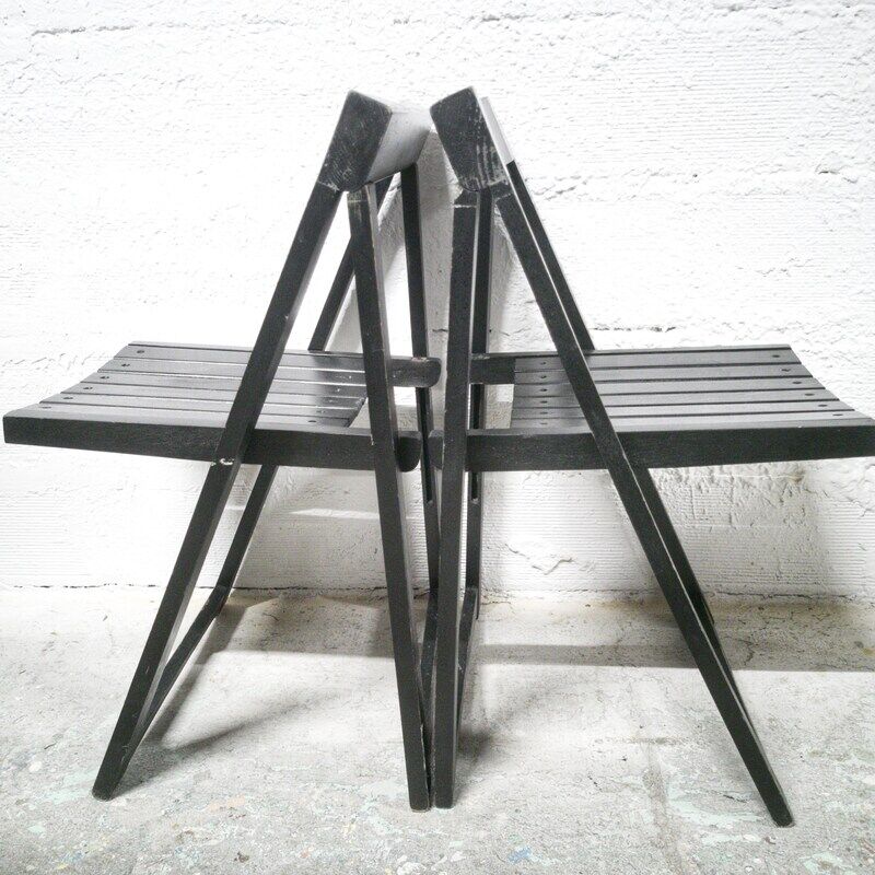 Pair of folding chairs 60s
