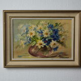 Small old floral paintings