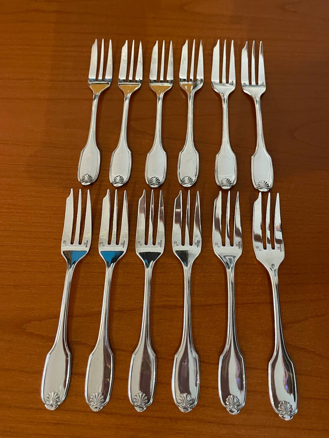 Christofle 12 cake forks 15.5 cm very good condition