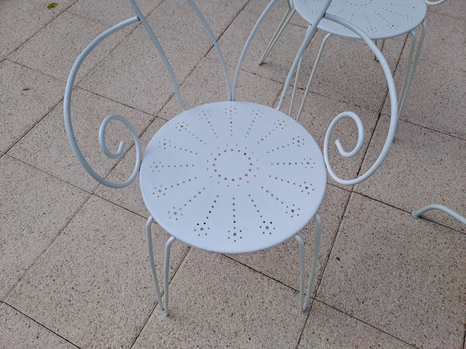 Wrought iron garden furniture