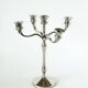 Vintage chrome metal candlestick - 32 x 28 cm