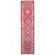 Vintage Turkish Oushak Handmade Wool Cotton Pink Runner Rug 81x337