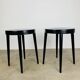 Pair of black Baumann stools, 1960s