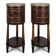 Pair of Louis XVI style bedside tables with a gallery.
