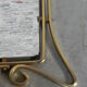 Vintage faceted mirror in aluminum frame 67x54cm