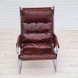 Années 70, design danois, chaise longue, cuir, état d’origine
