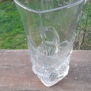 Vase verre pressé 1950