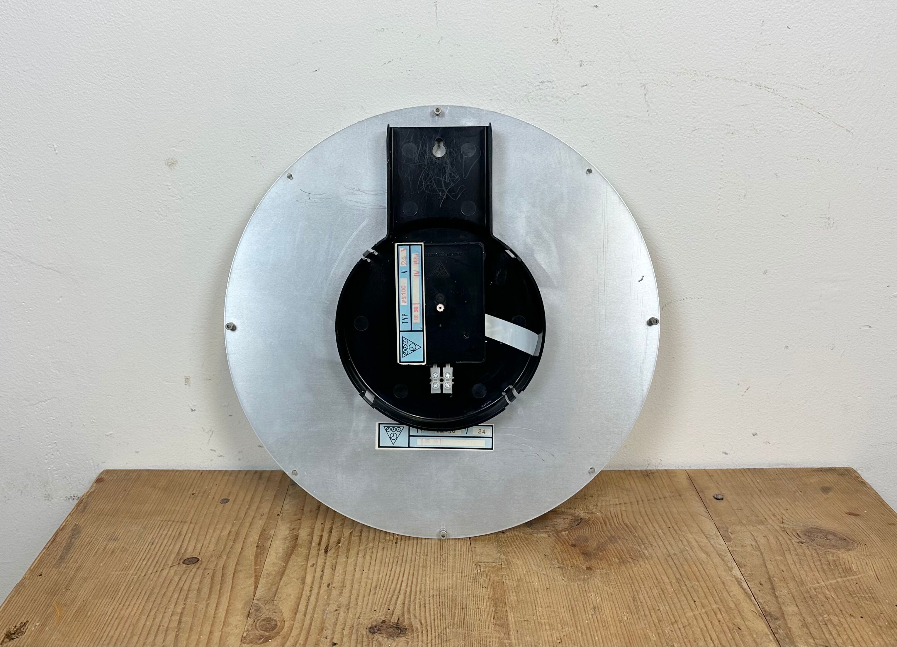 Vintage Office Wall Clock from Pragotron, 1980s