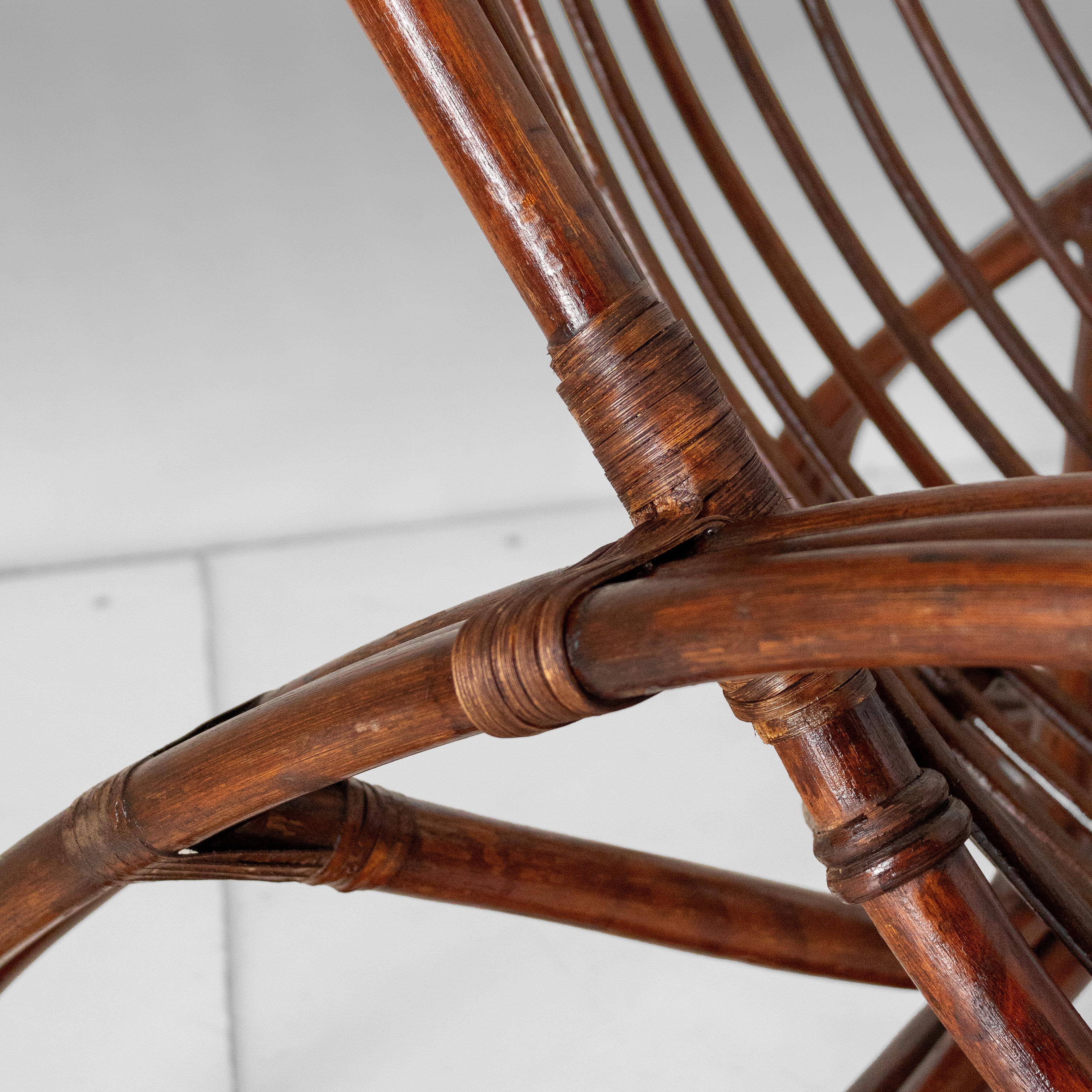 Mid Century Modern Bamboo Armchair, Italy 1960s