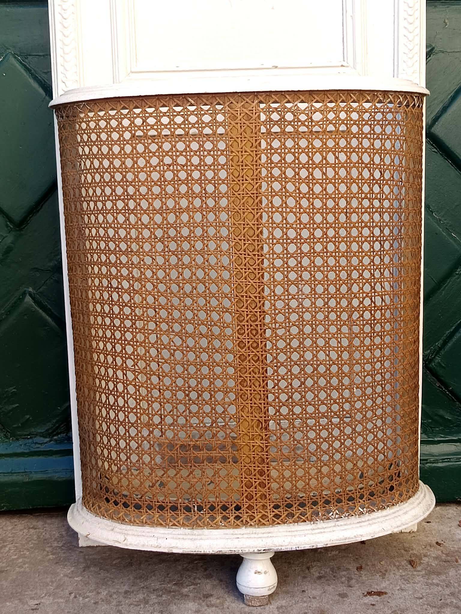 Wood and caning coat rack Louis XVI