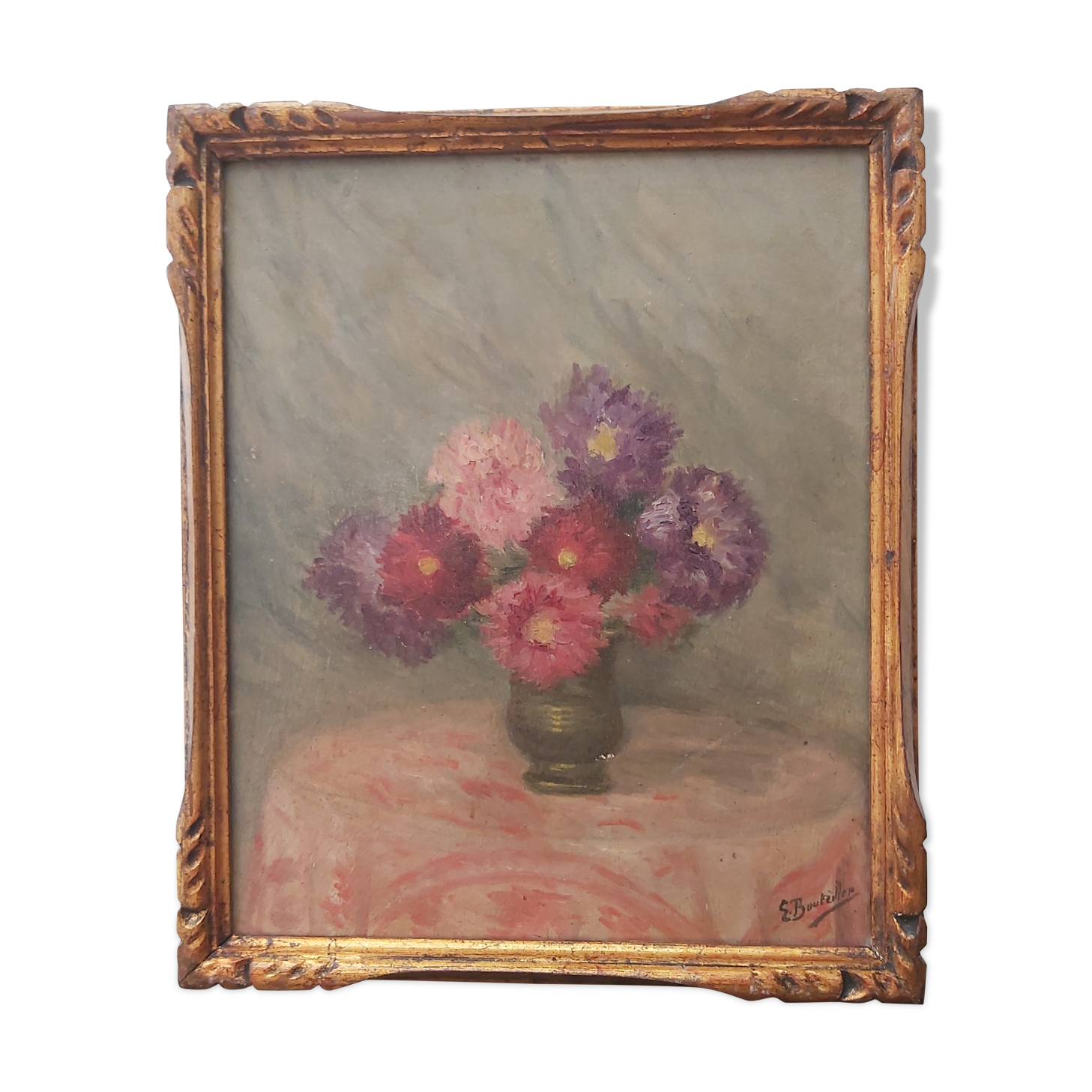 Huile sur bois début de siècle