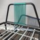 Metal bed  scoubidous green metal