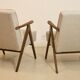 Pair of vintage armchairs design year 60 in oak