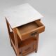French Art Deco bedside table with a Carrara marble top, circa 1920.