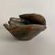 Terracotta art bowl "Jointed hands" signed by the artist Maria Ruiz