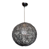 Suspension Vintage Métal Argenté Torsadé