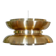 Golden pendant light by Carl Thore for Granhaga Metall. Sweden 1970s