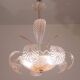 Pink Art Decò Barovier e Toso Chandelier, Murano Glass, 1950s