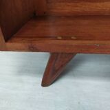 Teak compass foot bookcase shelf