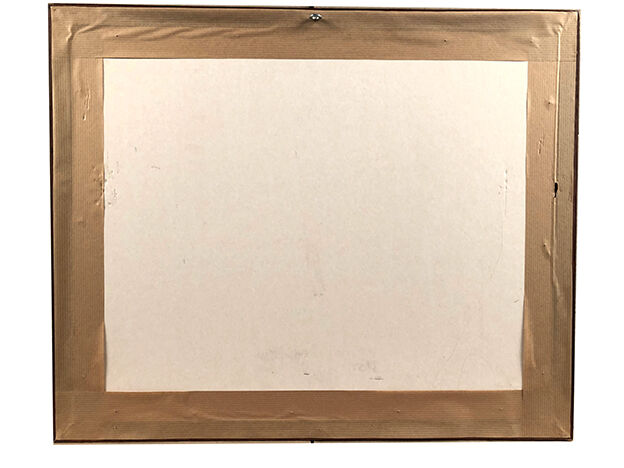 Still life with fruit, framed chromolithograph, under glass