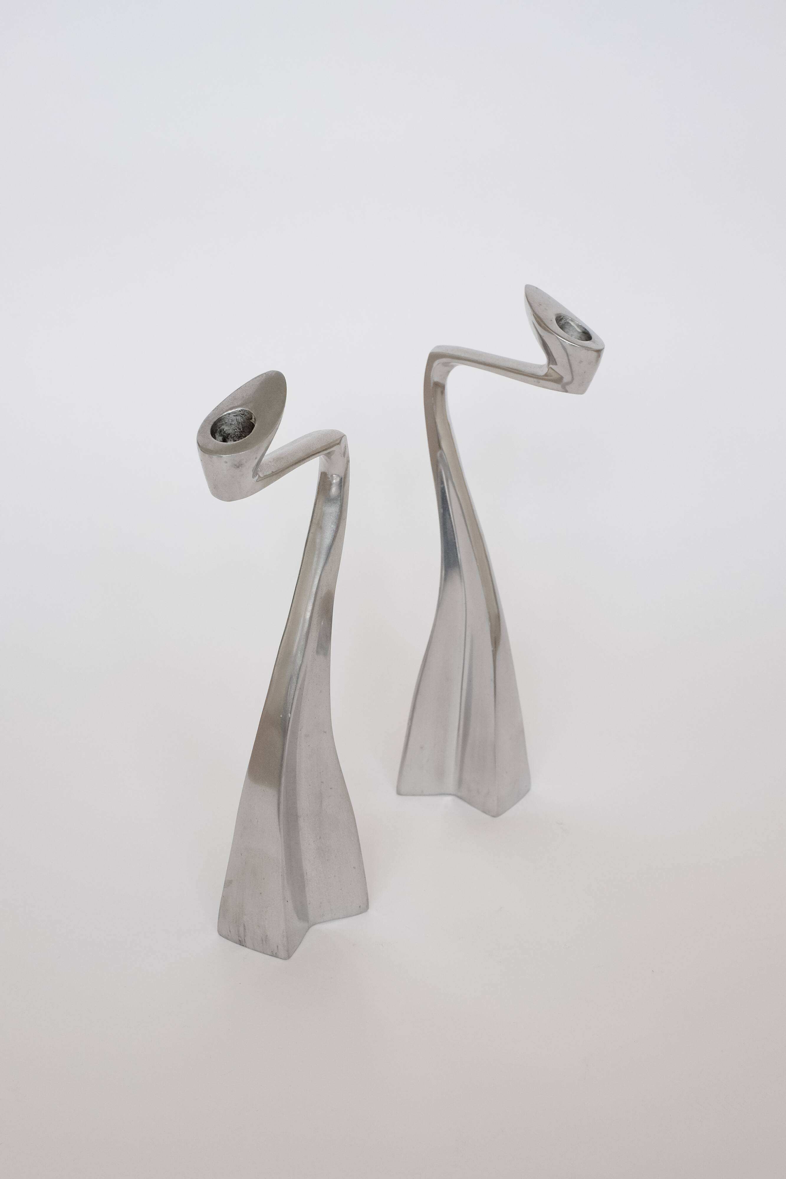Pair of candle holders by Matthew Hilton 80's